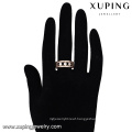 14295 Xuping luxury imitation jewelry noble round 18k gold plated wedding finger ring designs with Synthetic CZ diamond